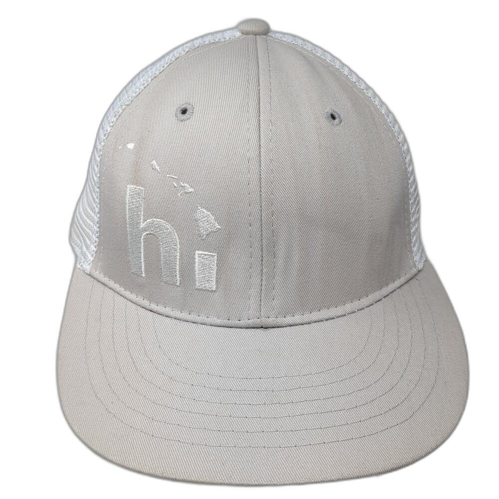 HI Snapback Mesh Back Trucker Hat Gray One Size Embroidered Magic